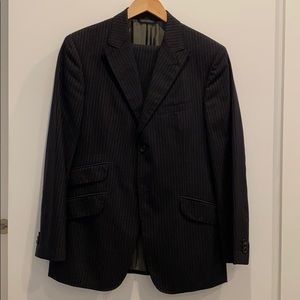 Banana Republic Navy blue pinstripe wool suit